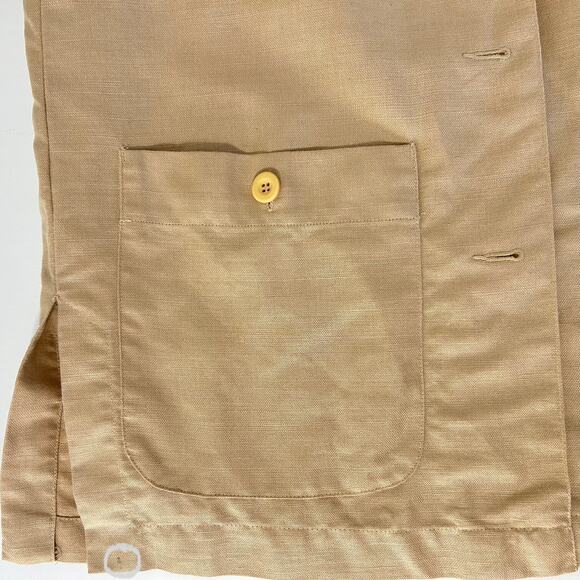 Liz Sport Linen Cotton Blazer Jacket Vintage Small WomensTan Oversized 90s Y2K - Picture 8 of 13